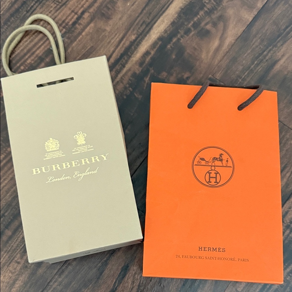 Burberry Tan Shopping Bag